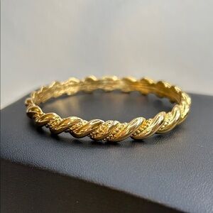 Napier Gold-Tone Twisted Bangle Bracelet